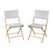 Emma and Oliver Ciel Set of Two Folding Bistro Chairs in PE Rattan with Metal Frames for Indoor and Outdoor Use